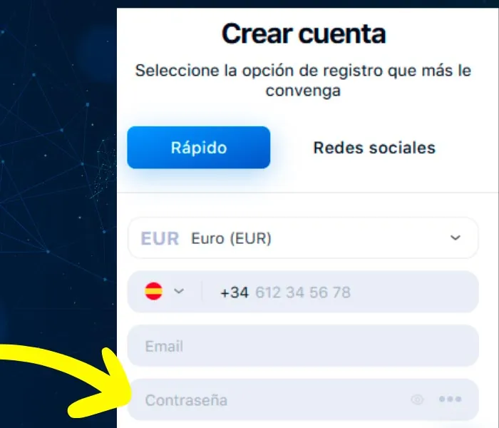 El proceso de registro de la aplicación 1win es el paso 6