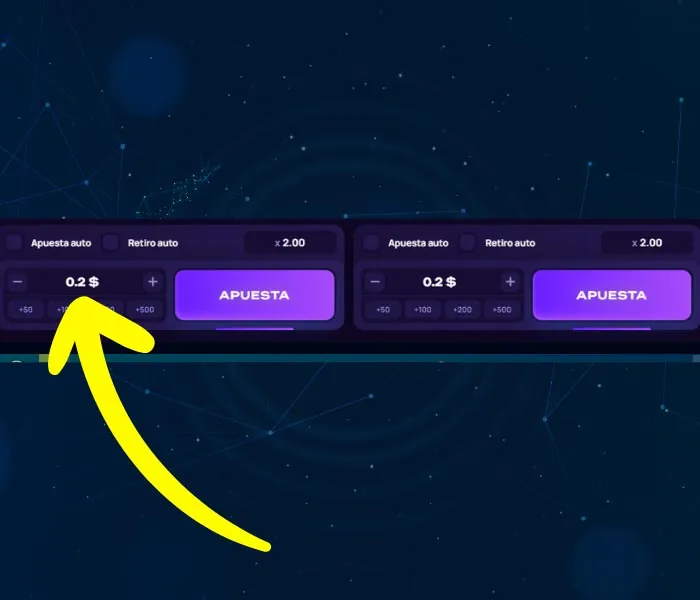 Ingrese el monto de la apuesta por giro o ronda