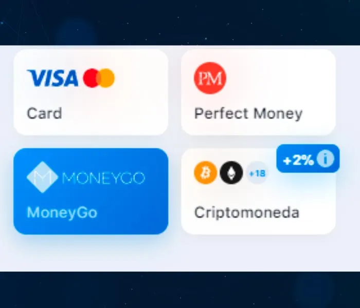 Elija un método de pago 1wijn