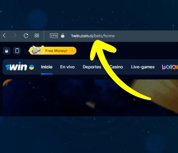 Encuentre la dirección web de 1Win