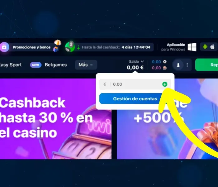 Para jugar a Aviator, debes recargar tu saldo