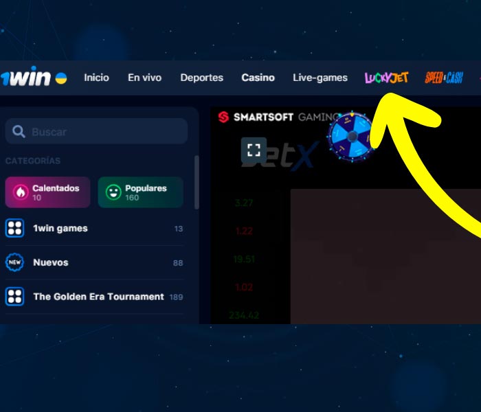 Accede a 1Win Lucky Jet