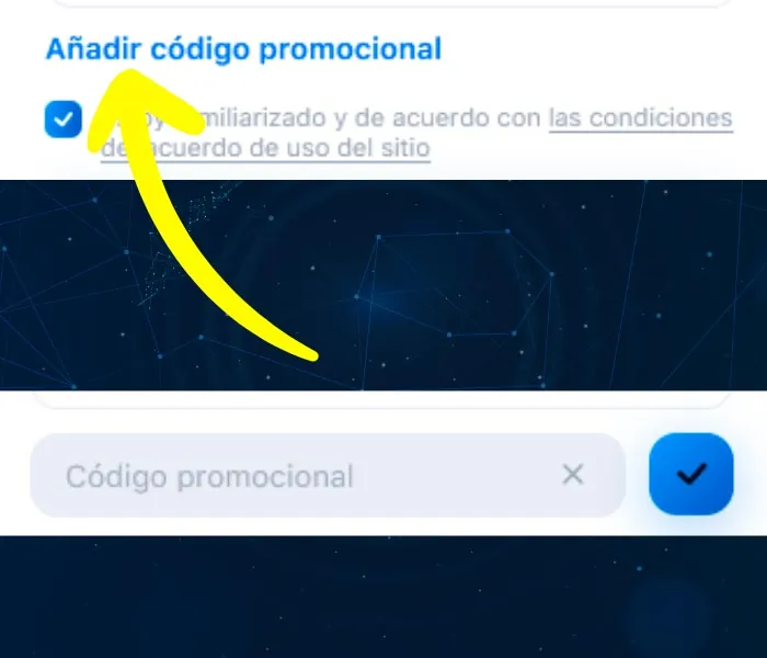 Activa el código de promoción en 1win