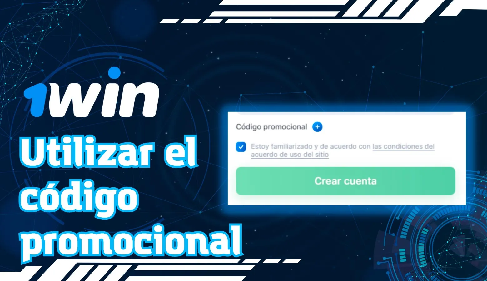 usando un código de promoción en 1Win