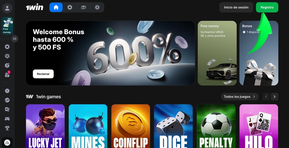 1Win México registro